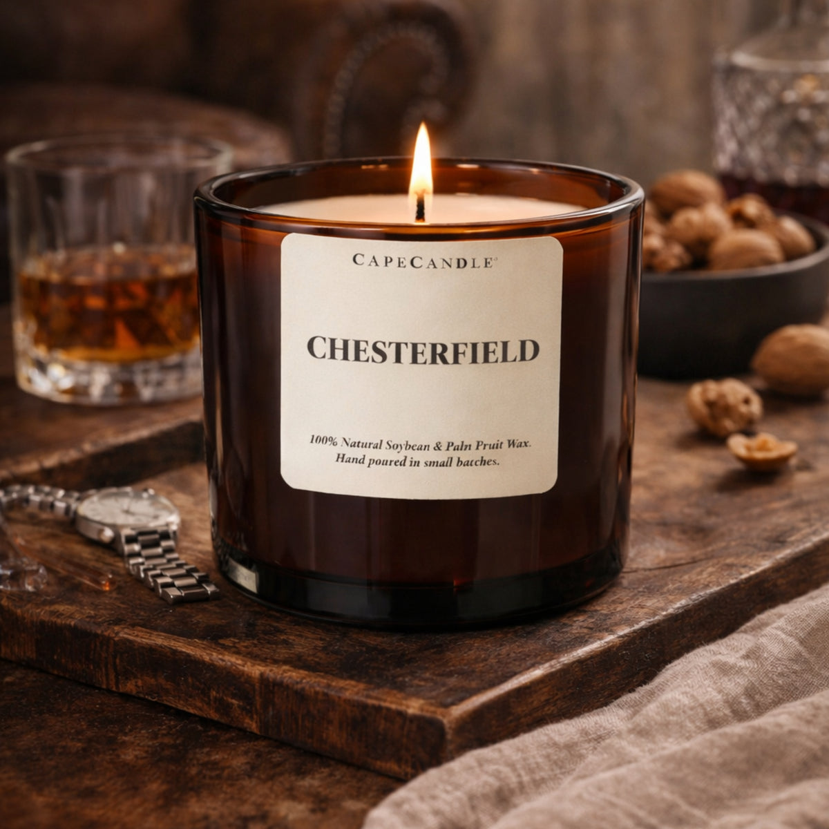 Chesterfield Amber Jar Candle