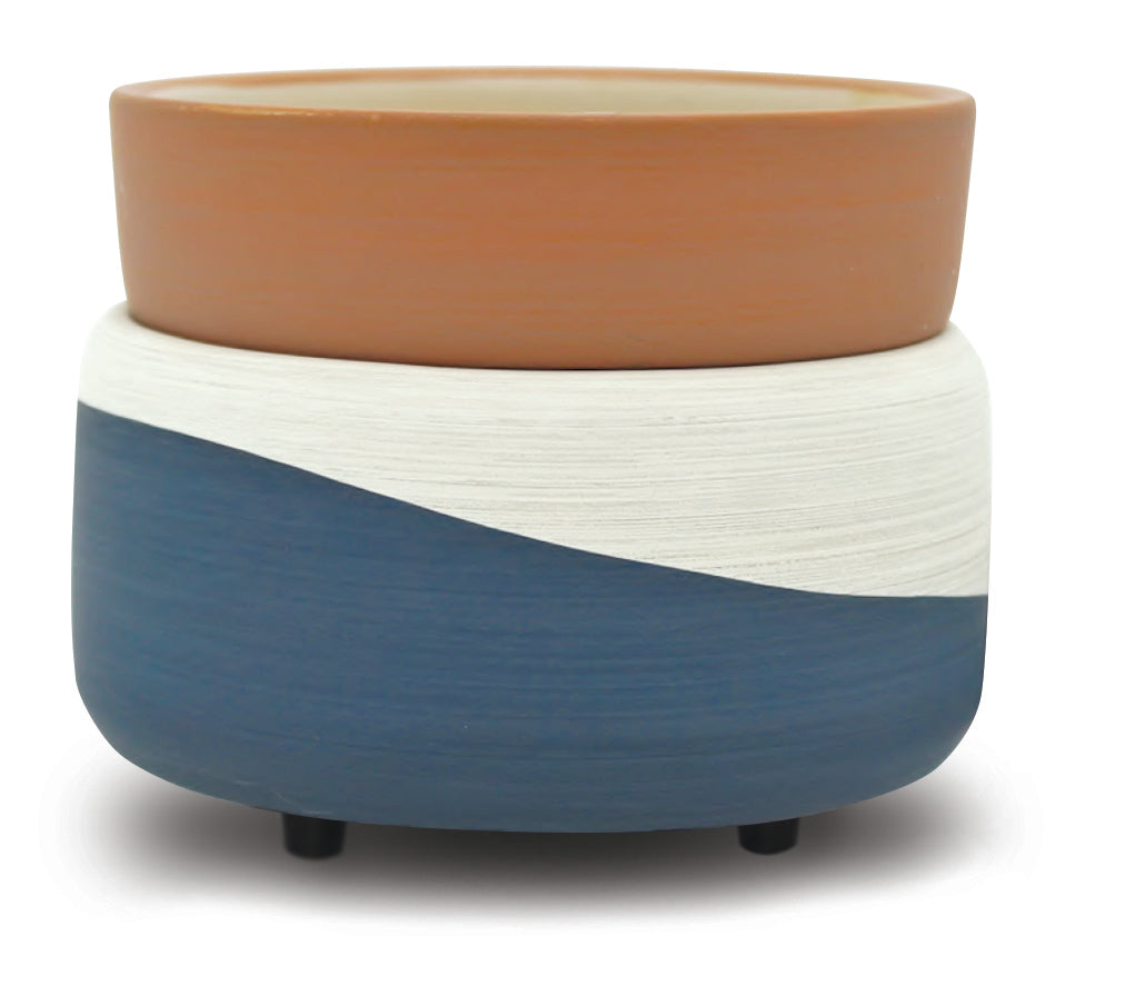 Terracotta & Navy - Wax Warmer for Scented Wax Melts