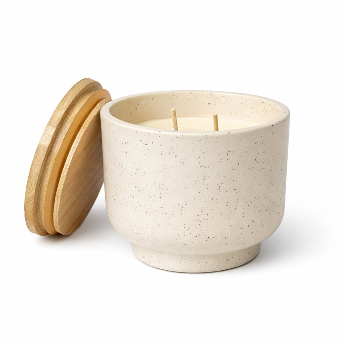 Sun-Kissed Linen Simply Classic Pottery Bowl Soy Candle