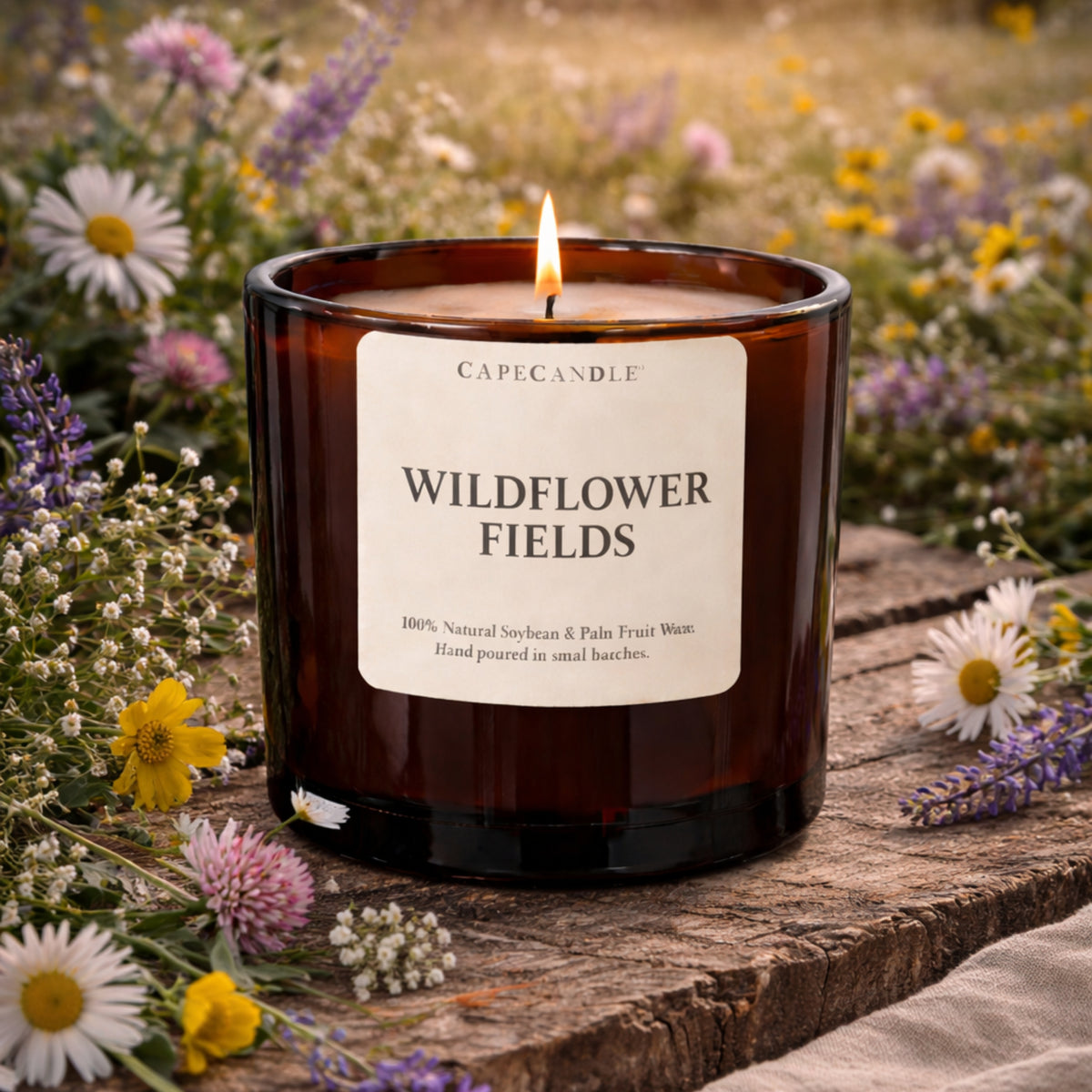 Wildflower Fields Amber Jar Candle