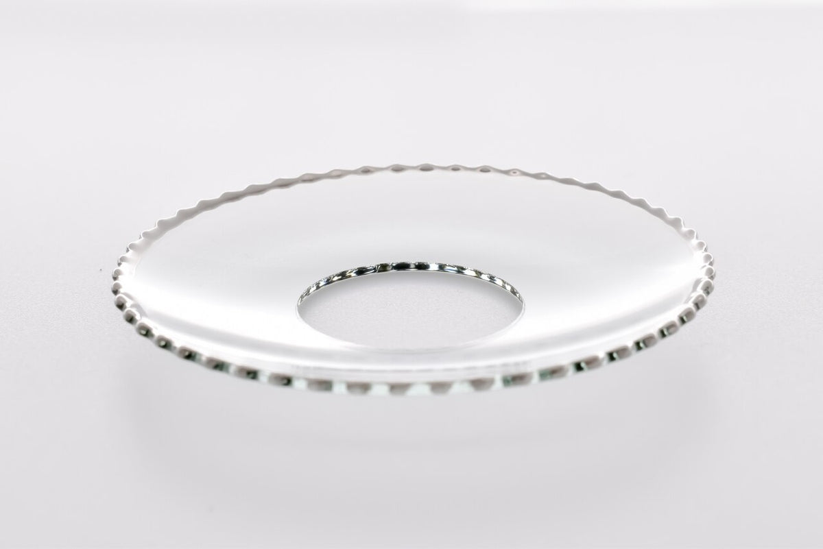 Bobeche - SET OF 2 Silver Ridge Glass 2.75 Inch