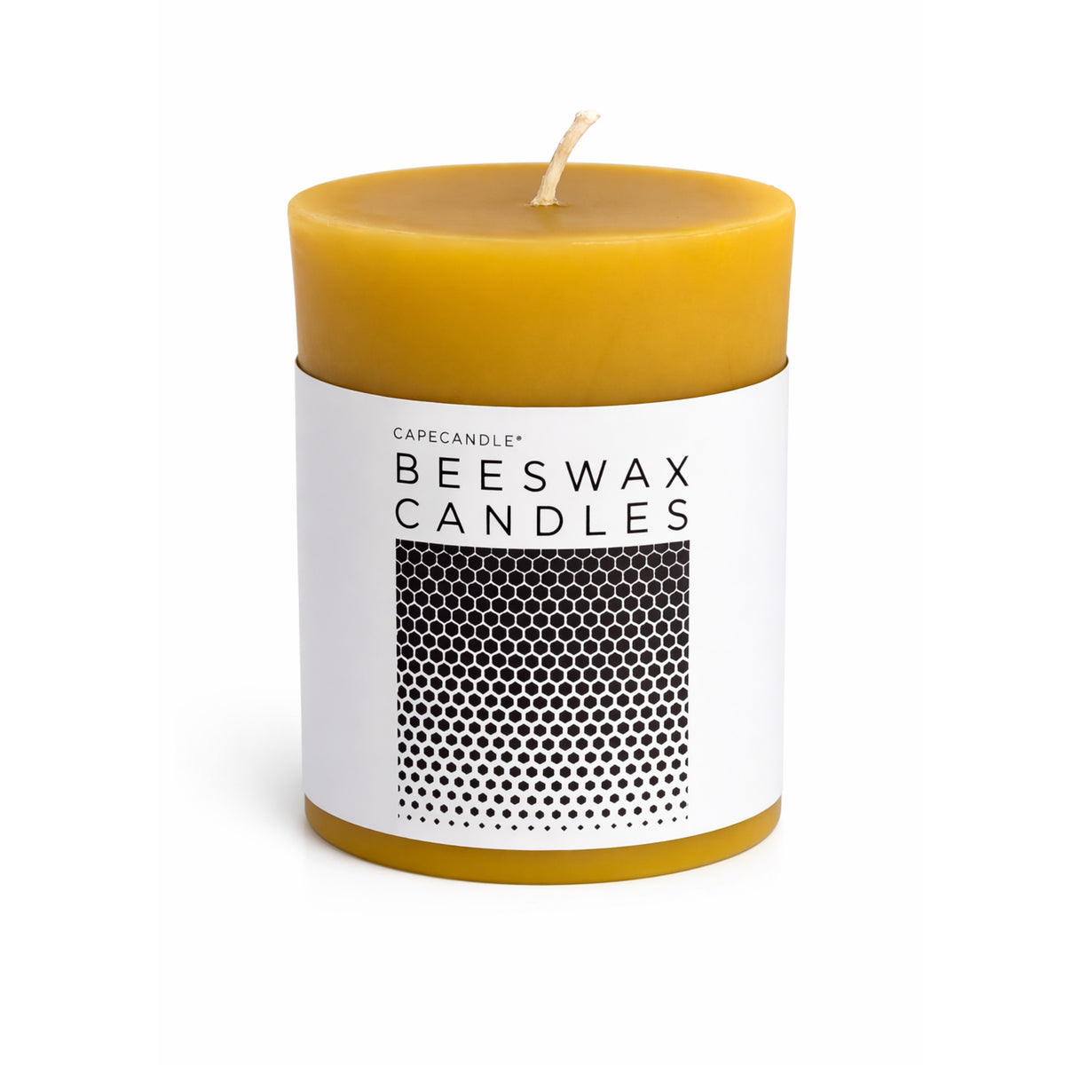 100 Beeswax Pillar Candle - Raw / Natural 3x4inches