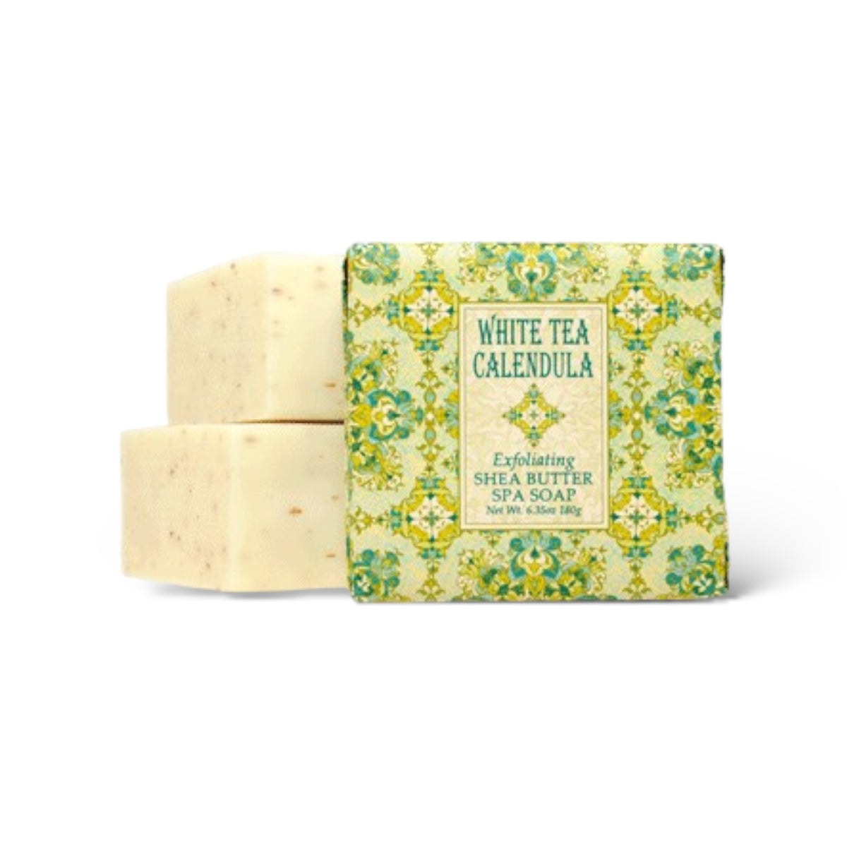 White Tea Calendula Exfoliating Shea Butter Spa Soap by Greenwich Bay Trading Co.