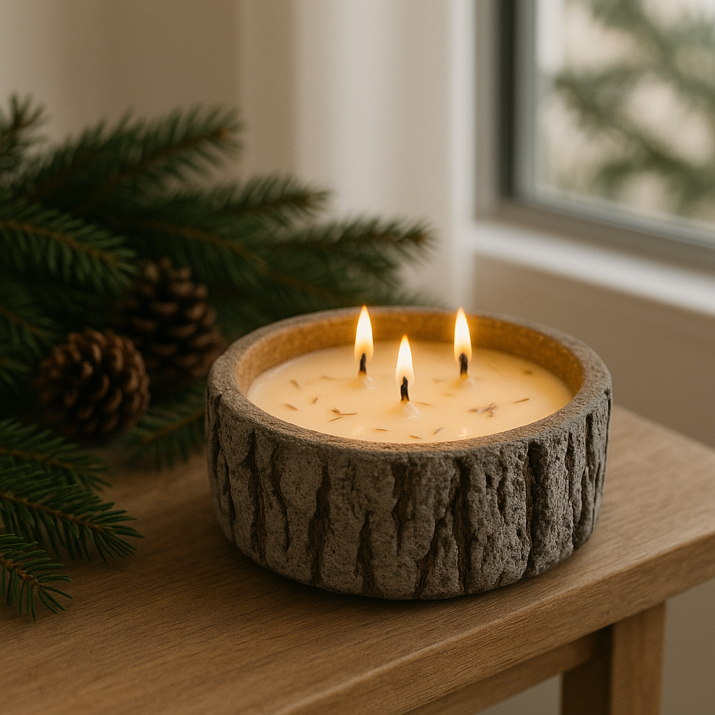 Wild Harvested Bayberry 13 oz White Woods 3-Wick Candle by Swan Creek Candle