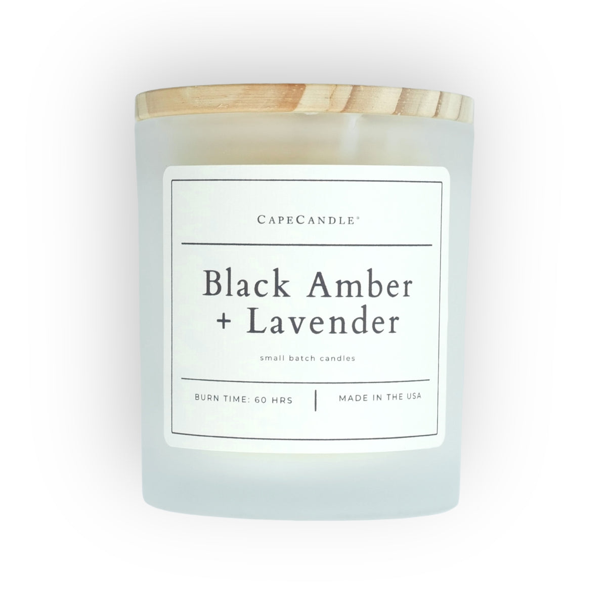 Black Amber + Lavender Small Batch Poured Candle