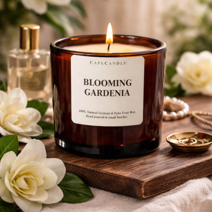 Blooming Gardenia Amber Jar Candle