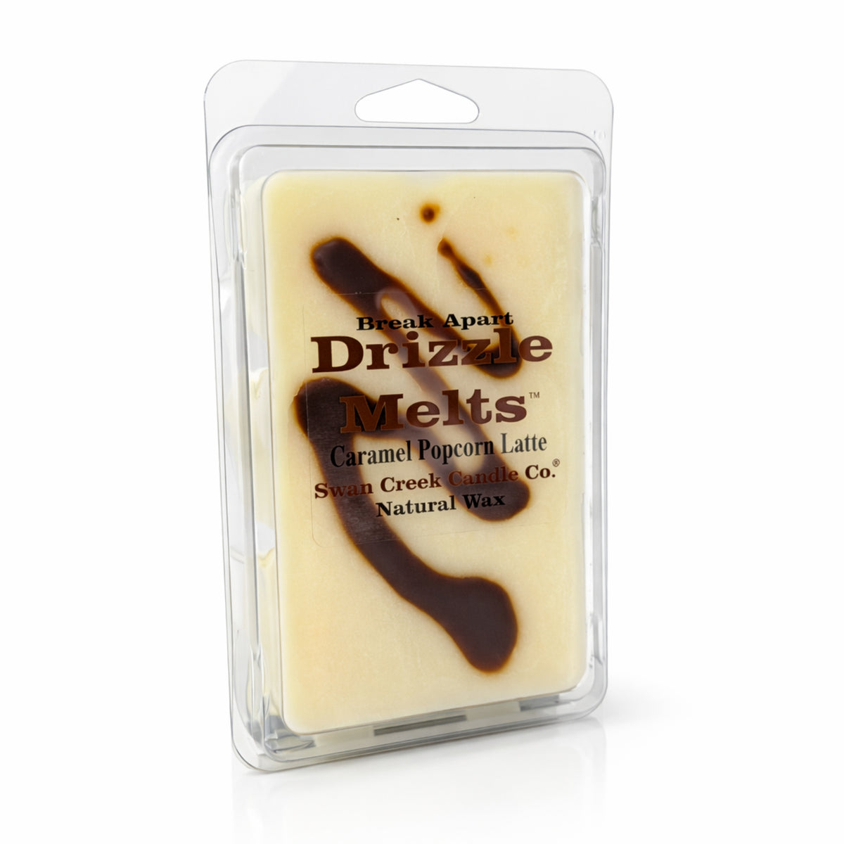 Swan Creek Candle Co. Drizzle Melts in Caramel Popcorn Latte packaging on a white background