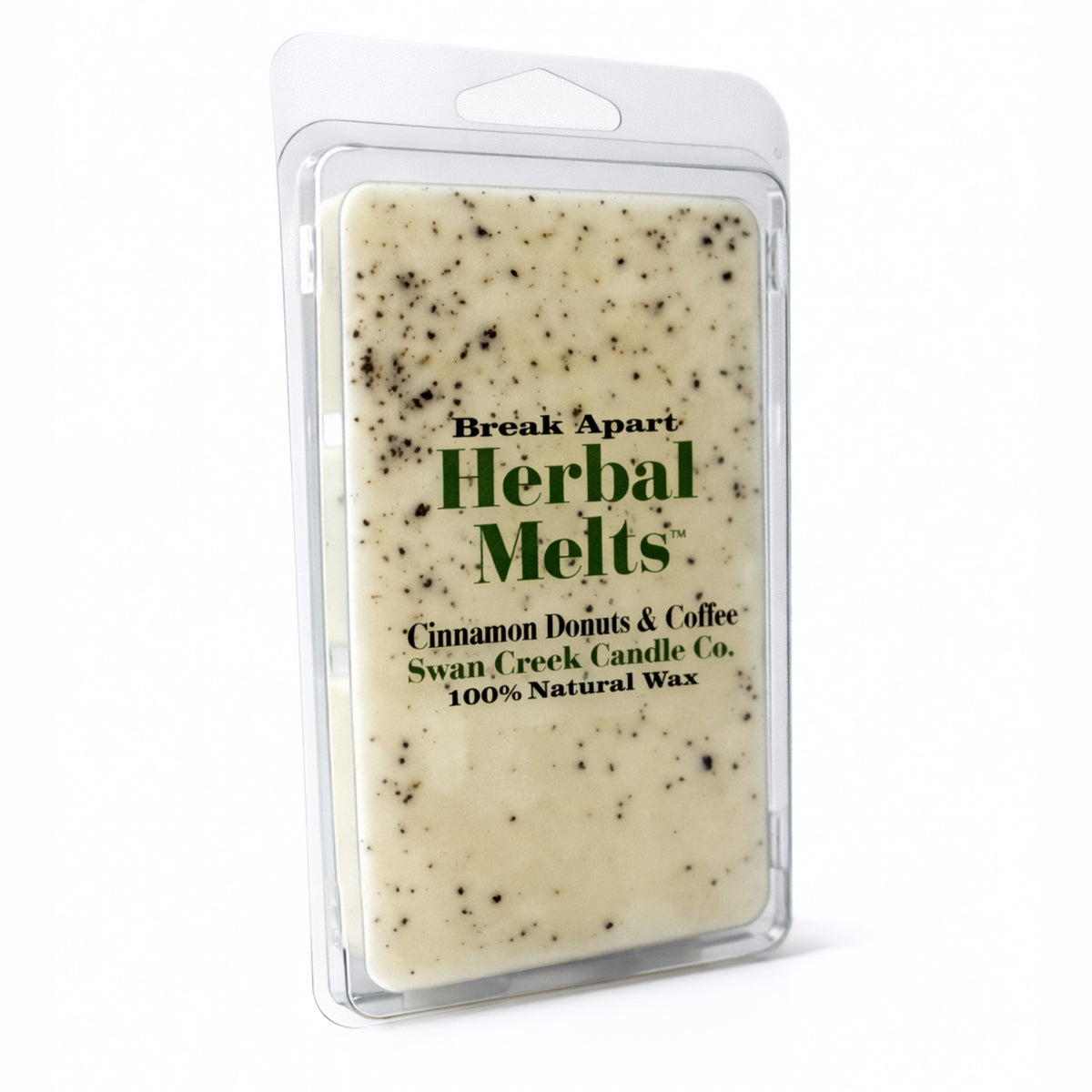 Herbal Melts wax melt packaging with visible branding on a white background