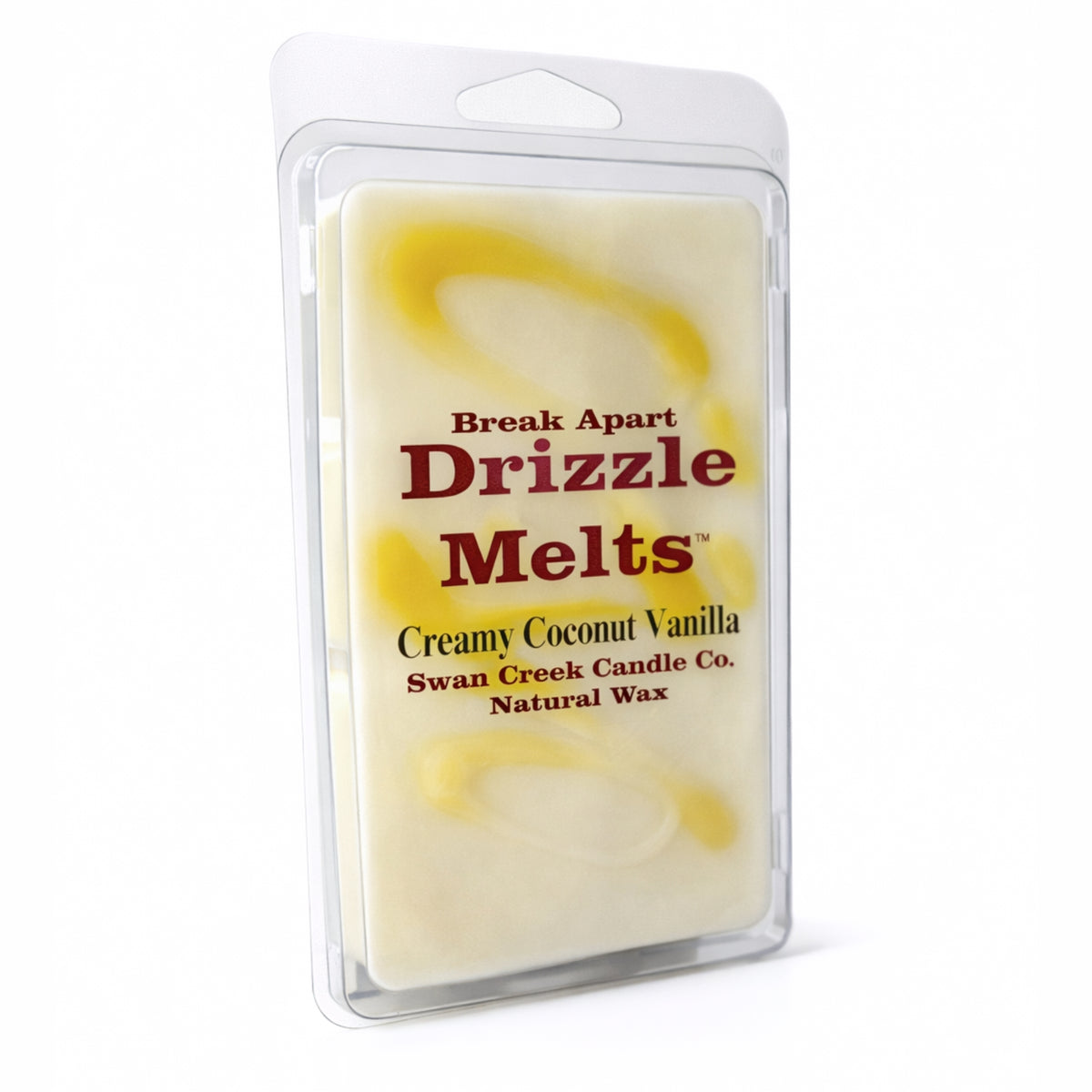 Packaged Drizzle Melts by Swan Creek Candle Co. on a white background