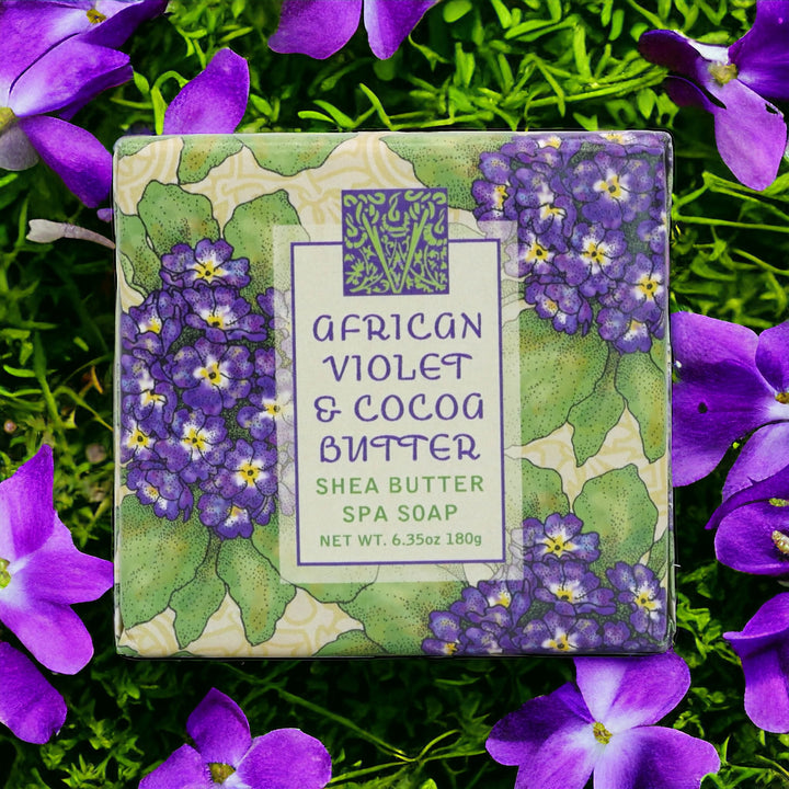 African Violet & Cocoa Butter Shea Butter Spa Soap by Greenwich Bay Trading Co.