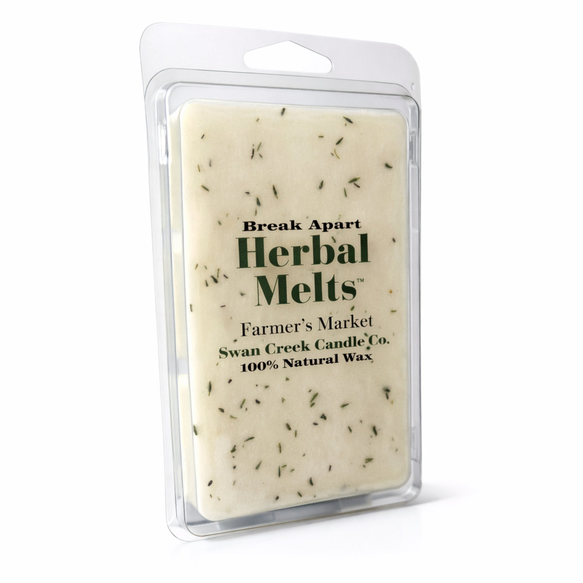 Herbal Melts wax melt packaging with visible text on a white background