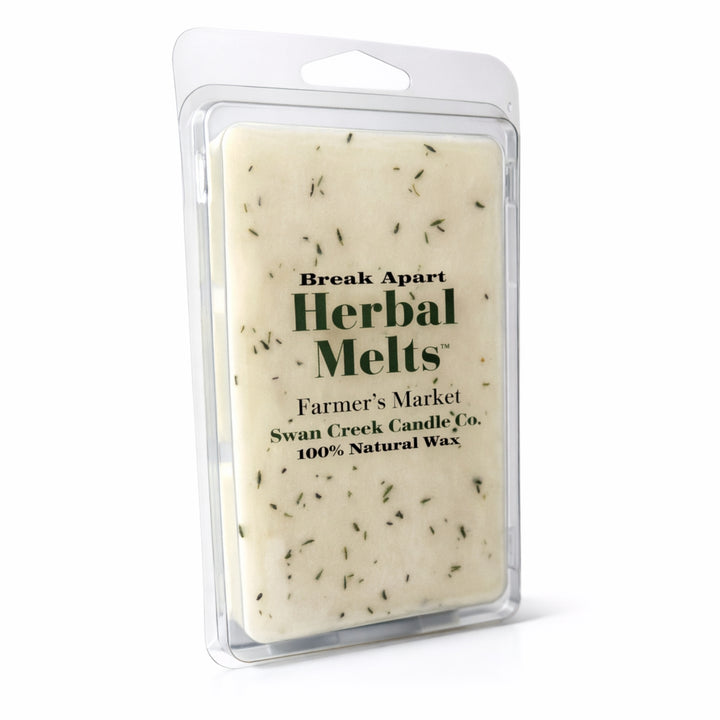 Herbal Melts wax melt packaging with visible text on a white background