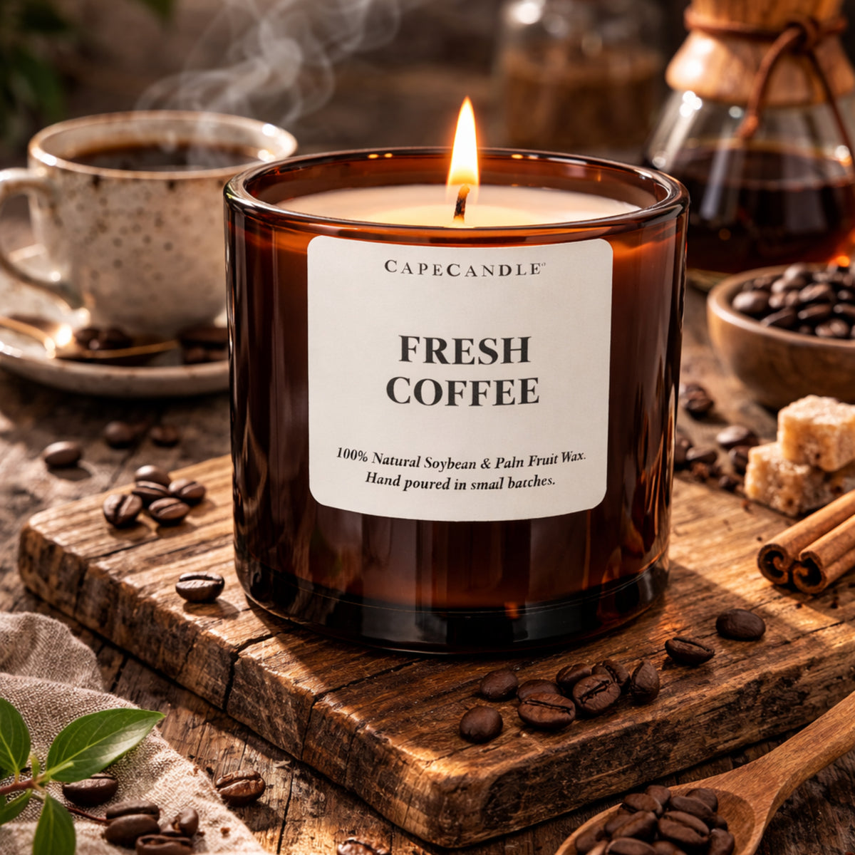 Fresh Coffee Amber Jar Candle