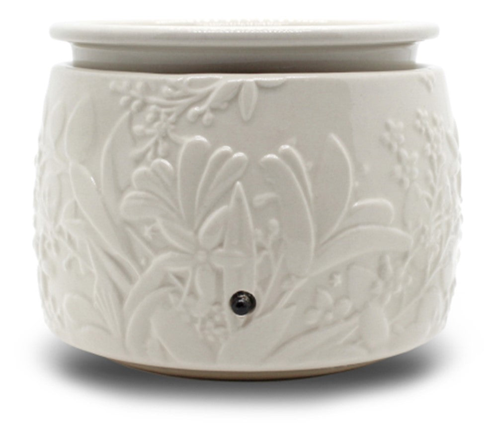 Ivory Floral - Wax Warmer for Scented Wax Melts