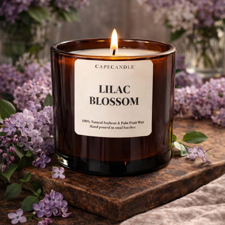 Lilac Blossom Amber Jar Candle