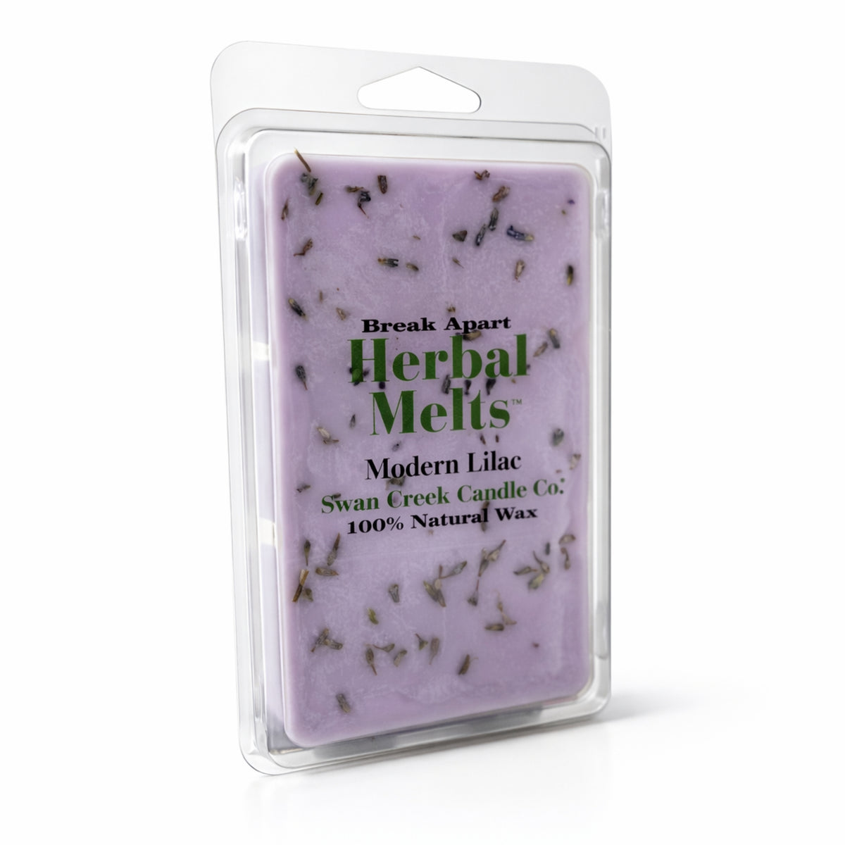 Herbal Melts Modern Lilac wax melt package by Swan Creek Candle Co on a white background