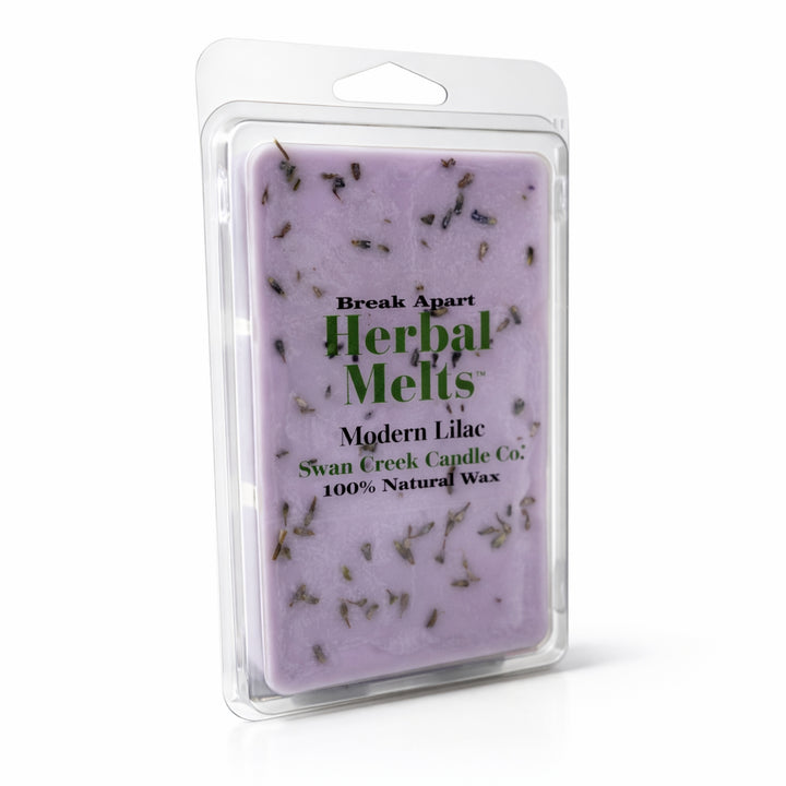 Herbal Melts Modern Lilac wax melt package by Swan Creek Candle Co on a white background