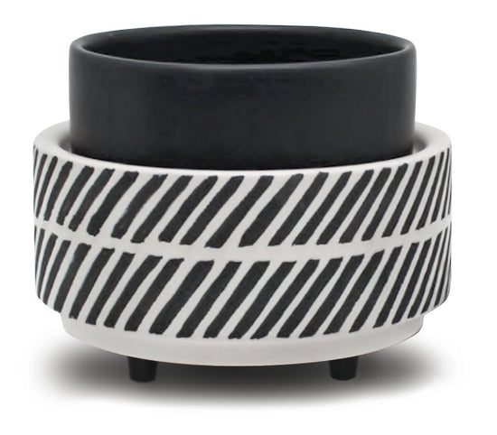 Black Harringbone - Wax Warmer for Scented Wax Melts