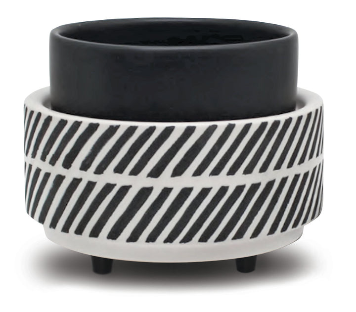 Black Harringbone - Wax Warmer for Scented Wax Melts