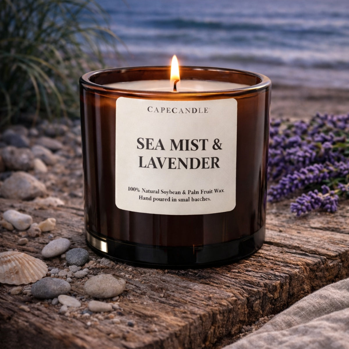 Sea Mist & Lavender Amber Jar Candle