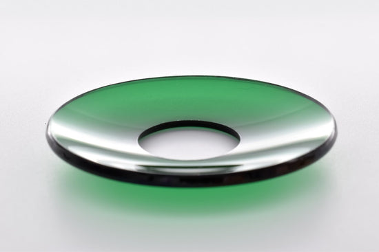 Bobeche - SET OF 2 Green Glass 2.75 Inch