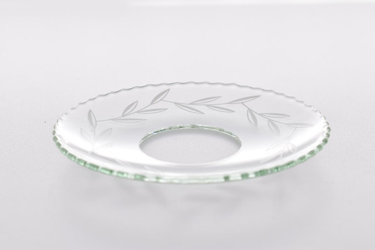 Bobeche - SET OF 2 Floral Ridge Glass 2.75 Inch