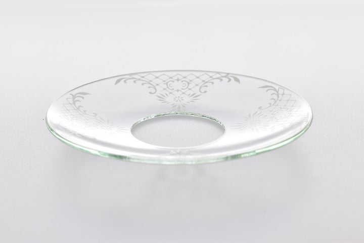 Bobeche - SET OF 2 White Lace Glass 2.75 Inch