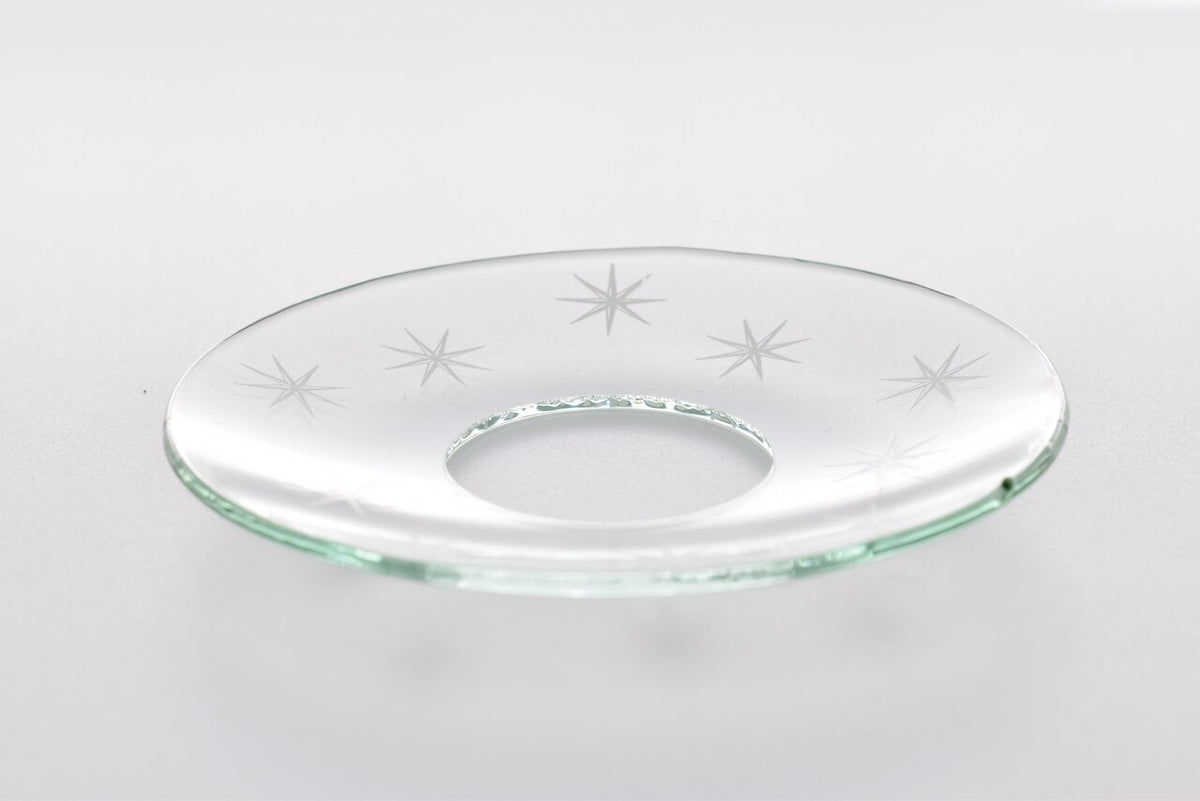 Bobeche - SET OF 2 Stars Glass 2.75 Inch