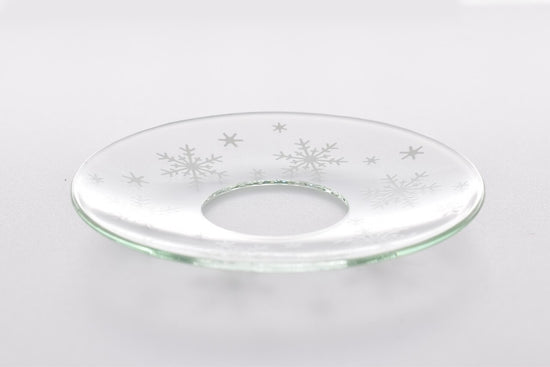 Bobeche - SET OF 2 Snowflakes Glass 2.75 Inch