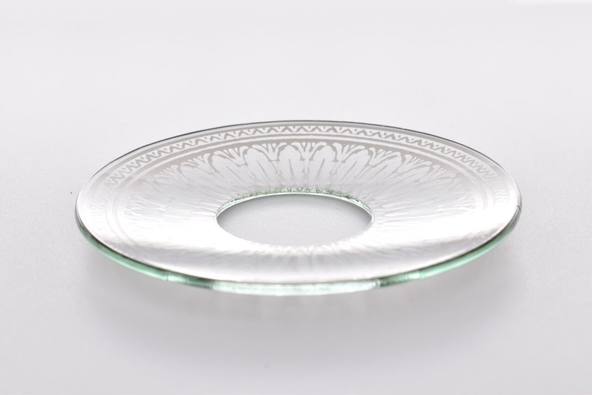 Bobeche - SET OF 2 Silver Pattern Glass 2.75 Inch