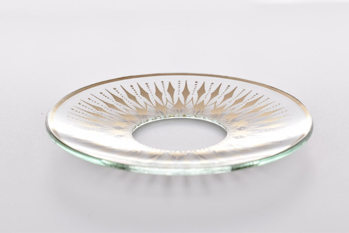 Bobeche - SET OF 2 Gold Classic Glass 2.75 Inch