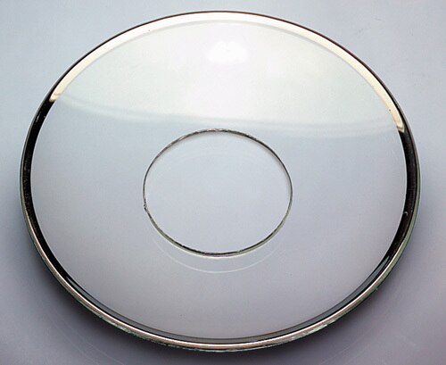 Bobeche - SET OF 2 Silver Border Glass 2.75 Inch