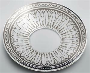 Bobeche - SET OF 2 Silver Pattern Glass 2.75 Inch