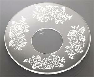 Bobeche - SET OF 2 Rose Pattern Glass 2.75 Inch